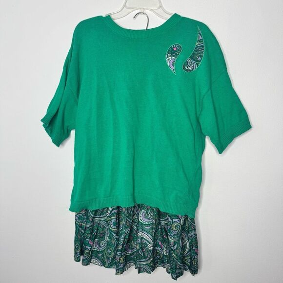 Vintage paisley sweater and skirt set size large - Picture 1 of 6